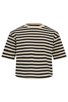 T-shirt Randig - Offwhite/Svart
