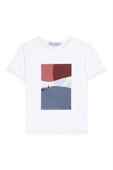 T-shirt Segelbåt - Vit