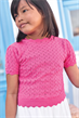 T-shirt Stickad - Pink