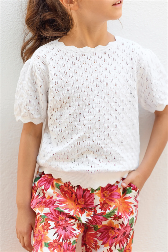 T-shirt Stickad