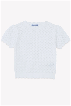 T-shirt Stickad (Vit)