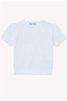 T-shirt Stickad - Vit