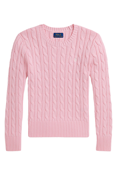 Tröja Kabelstickad (Ljusrosa)