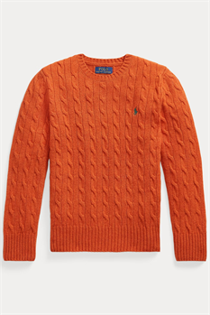 Tröja Kabelstickad (Orange)