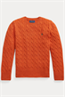 Tröja Kabelstickad - Orange