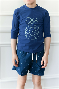 UV T-shirt långärmad med print (Blå)
