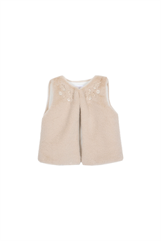 Väst Faux Fur (Beige)