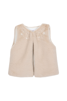 Väst Faux Fur (Beige)