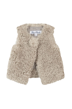 Väst Fuskpäls (Beige)