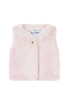 Väst Fuskpäls - Rosa